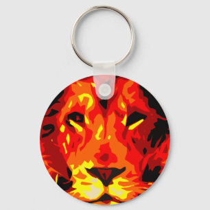 Fierce Red Lion Keychain