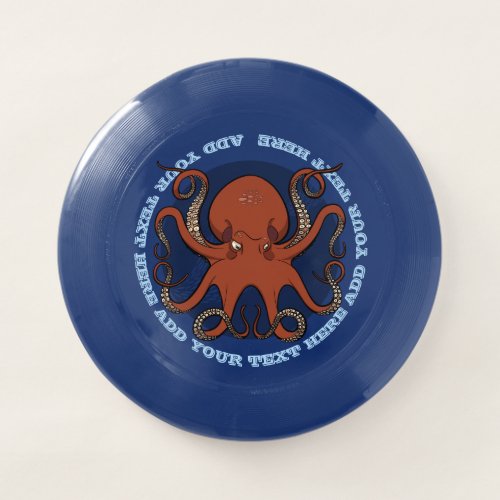 Fierce Red Octopus Tentacles Cartoon With Text Wham_O Frisbee