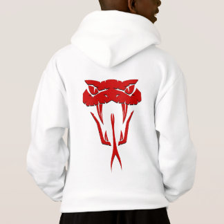 Fierce Red Snake Face Kid's  Hoodie
