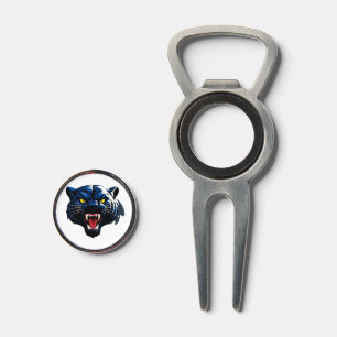 Fierce Roaring Panther Mascot Divot Tool