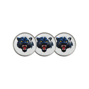 Fierce Roaring Panther Mascot Golf Ball Marker