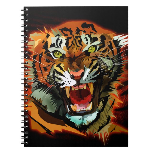 Fierce Roaring Tiger Classic Notebook Bold (Front)