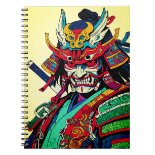 Fierce Samurai Warrior – Colorful Japanese Bushido Notebook