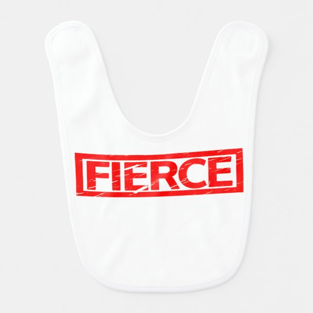 Fierce Stamp Baby Bib (Front)