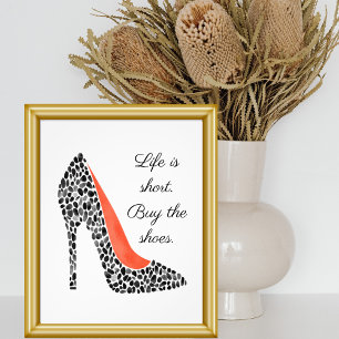 Fierce Stiletto High Heel Chic Watercolor Custom Photo Print