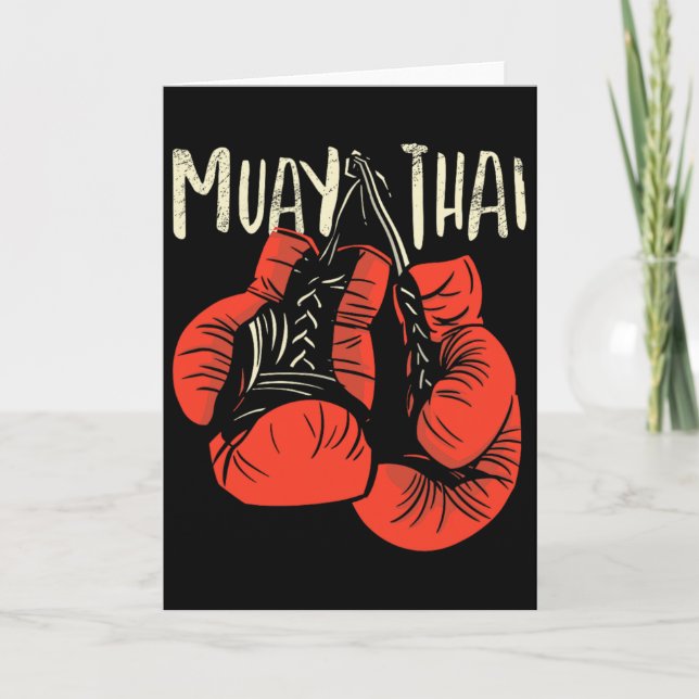 Fierce Thai Boxing Fight Style For Kickboxing Muay Card (Front)
