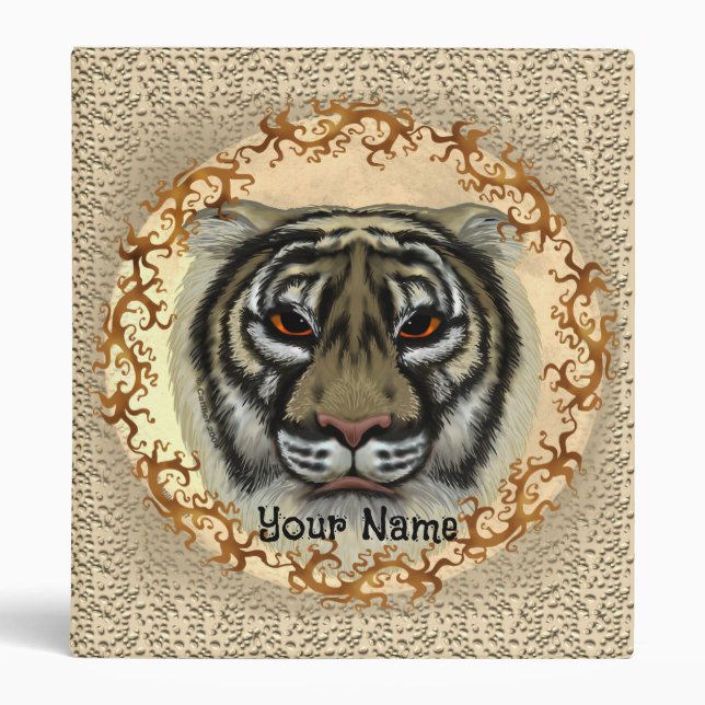 Fierce Tiger 3 Ring Binder (Front)