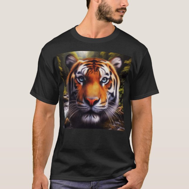 Fierce Tiger Black Men's Shirt (Front)