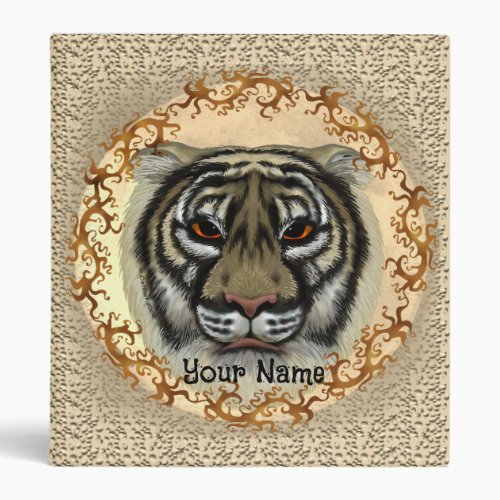 Fierce Tiger custom name 3 Ring Binder