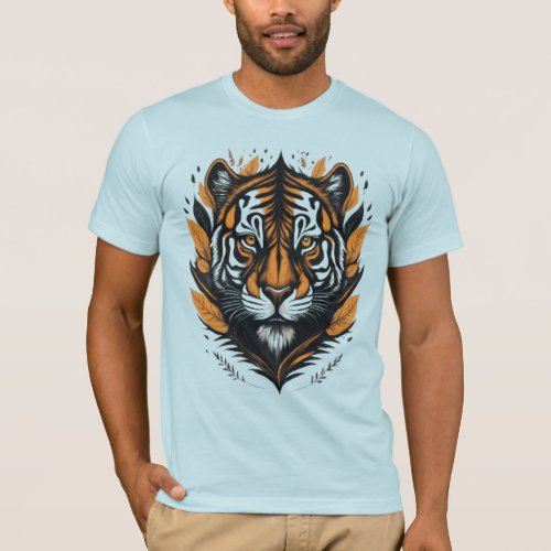 Fierce Tiger Face Graphic T_Shirt  Bold and Wild