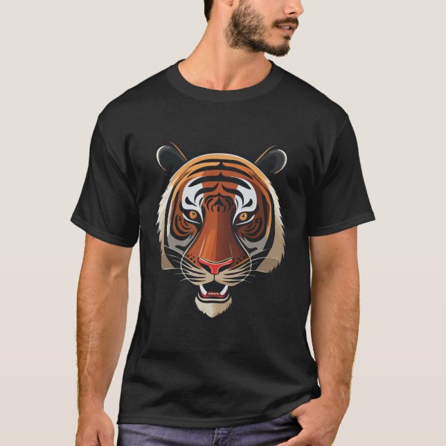 Fierce Tiger Face T-Shirt (Front)