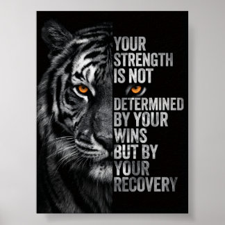 Fierce Tiger Strength And Recovery Motivational Poster