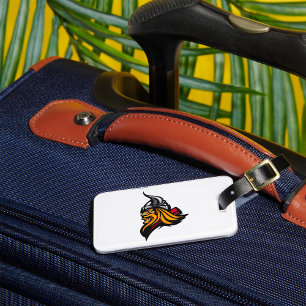 Fierce Viking Warrior Head Norse Helmet and Beard  Luggage Tag