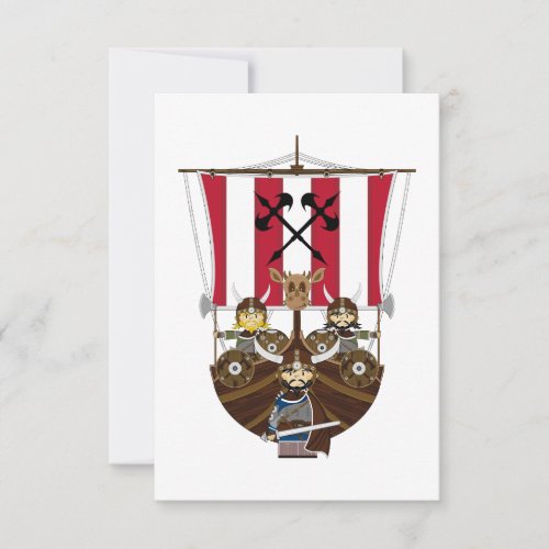 Fierce Vikings on Longship RSVP Card