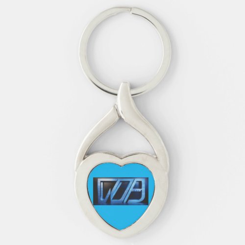 Fierce Visa Logo Art on Black and Blue Background_ Keychain