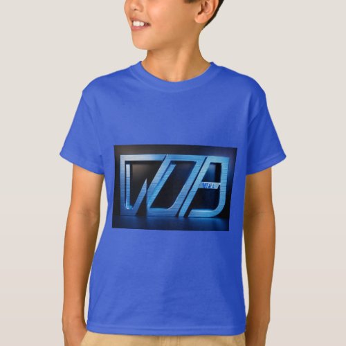 Fierce Visa Logo Art on Black and Blue Background_ T_Shirt