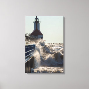 Fierce Waves At St Joseph Canvas Print