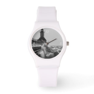Fierce Waves At St Joseph Grayscale Watch