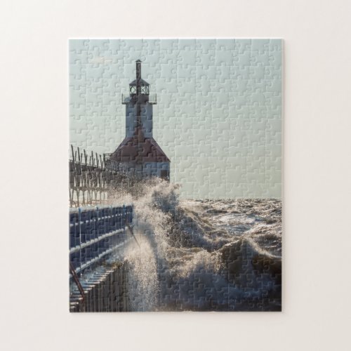 Fierce Waves At St Joseph Jigsaw Puzzle