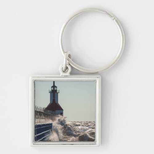 Fierce Waves At St Joseph Keychain