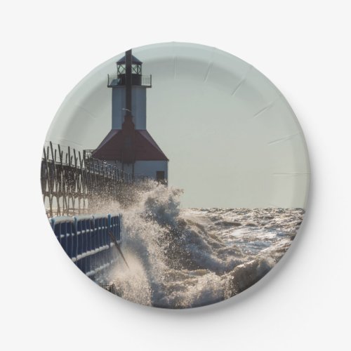 Fierce Waves At St Joseph Paper Plates