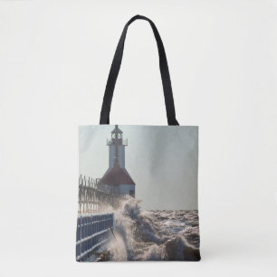 Fierce Waves At St Joseph Tote Bag
