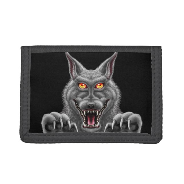 Fierce Werewolf Trifold Wallet (Front)