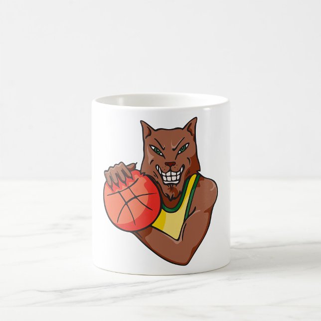Fierce Wildcat Basketball Mascot Coffee Mug (Creator Uploaded)
