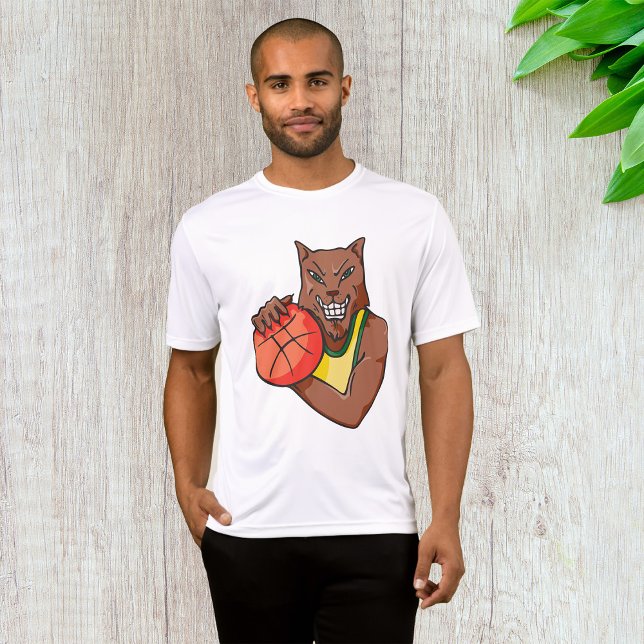 Fierce Wildcat Basketball Mascot T-Shirt (Creator Uploaded)