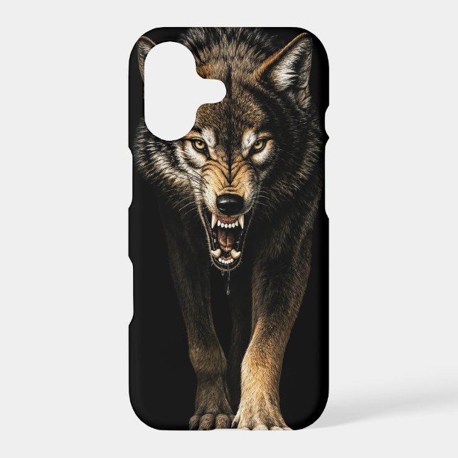Fierce Wolf – Angry Wild Wolf Predator iPhone Case (Back)