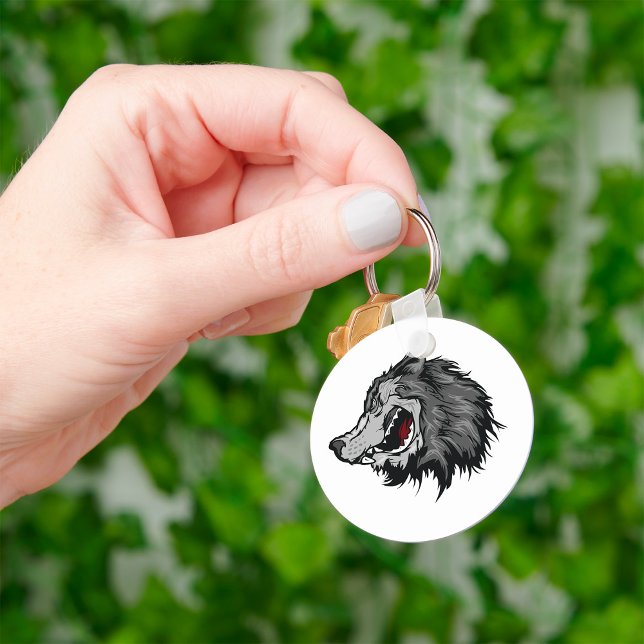 Fierce Wolf Head Bold Wild Animal Keychain (Creator Uploaded)