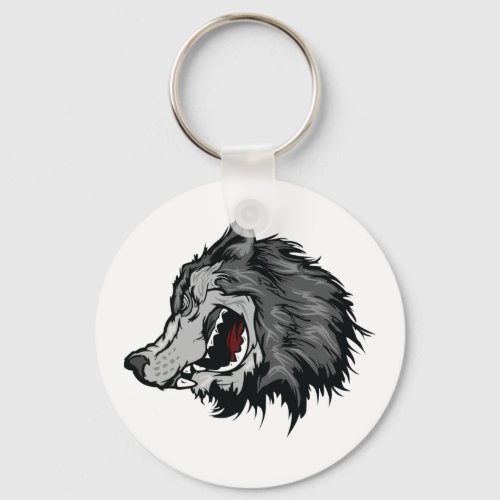 Fierce Wolf Keychain