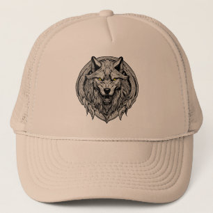 Fierce Wolf Mandala: Symbol of Strength Trucker Hat