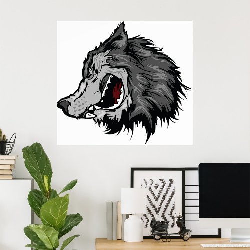 Fierce Wolf Poster