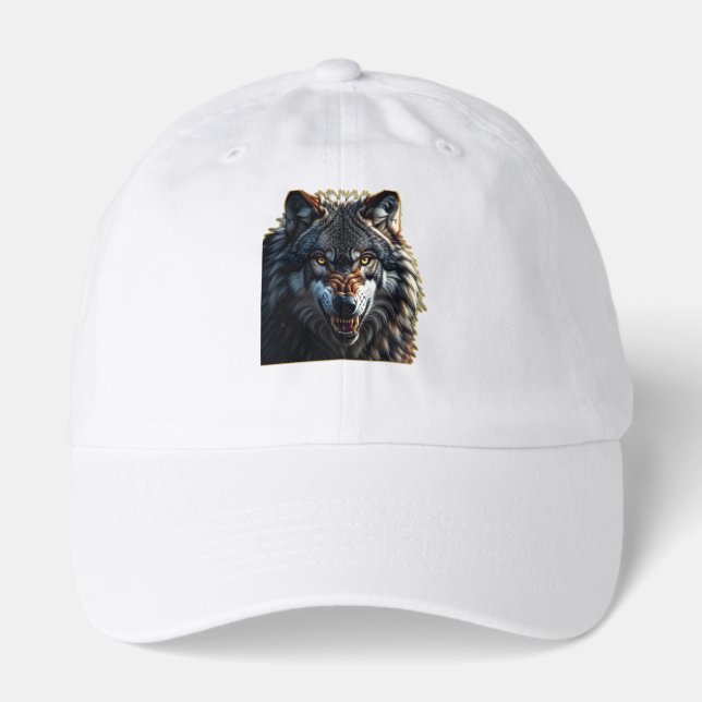 Fierce Wolf – Symbol of Strength and Freedom Hat (Front)