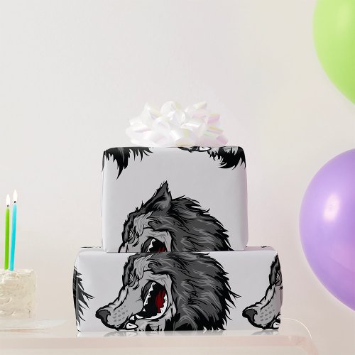 Fierce Wolf Wrapping Paper