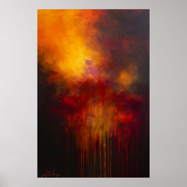 Fiery Abstract Art Print (Front)