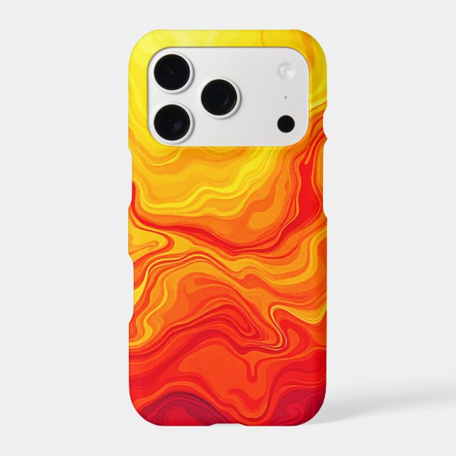 Fiery Abstract Flow Art Iphone Case (Back)