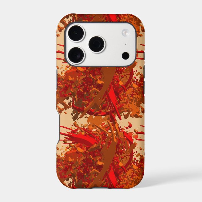 Fiery Abstract Paint Splash Phone Case (Back)