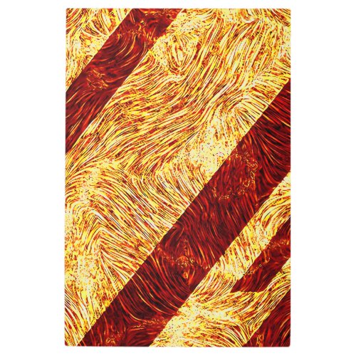 Fiery Abstract Texture Diagonal Metal Print