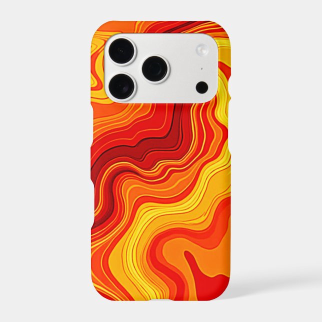 Fiery Abstract Topography Art Iphone Case (Back)