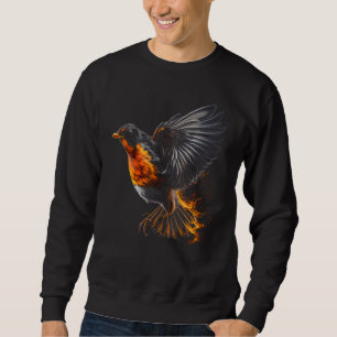 Fiery American Robin Graphic Tees for Men Women Bo