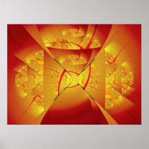 Fiery Angel 2 Fine Fractal Art Poster
