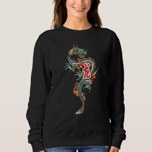 Fiery Asian Dragon Sweatshirt