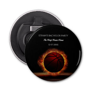 Fiery Basketball Birthday / bachelor party Game Bottle Opener