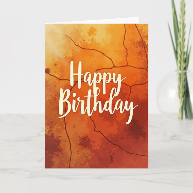 Fiery Birthday Script Card (Front)