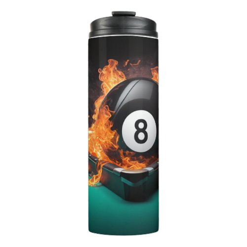 Fiery Break 8_Ball Thermal Tumbler