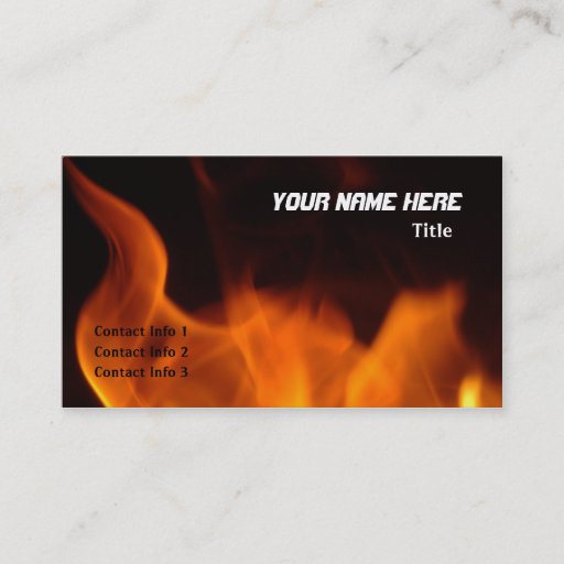Customizable Fiery Business Card