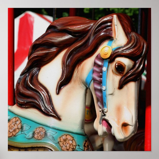 Fiery Carousel Horse  Poster (Front)