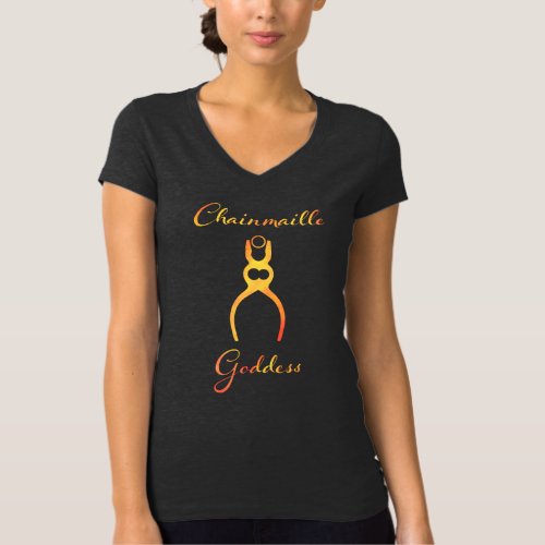 Fiery Chainmaille Goddess T_Shirt